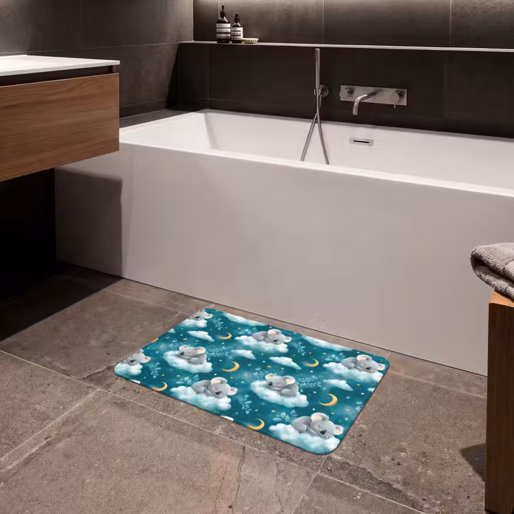 Koala's - Betoverend - Blauw Badmat klein 997 -sfeer3