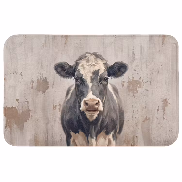 Koe - Portret - Dieren - Modern Badmat klein -3d