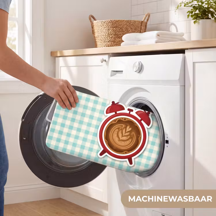 Koffie - Klok - Groen Badmat klein -USP_WasbaarNL