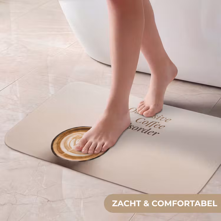 Koffie - Obessive Coffee Disorder - Beige Badmat klein -USP_ZachtNL