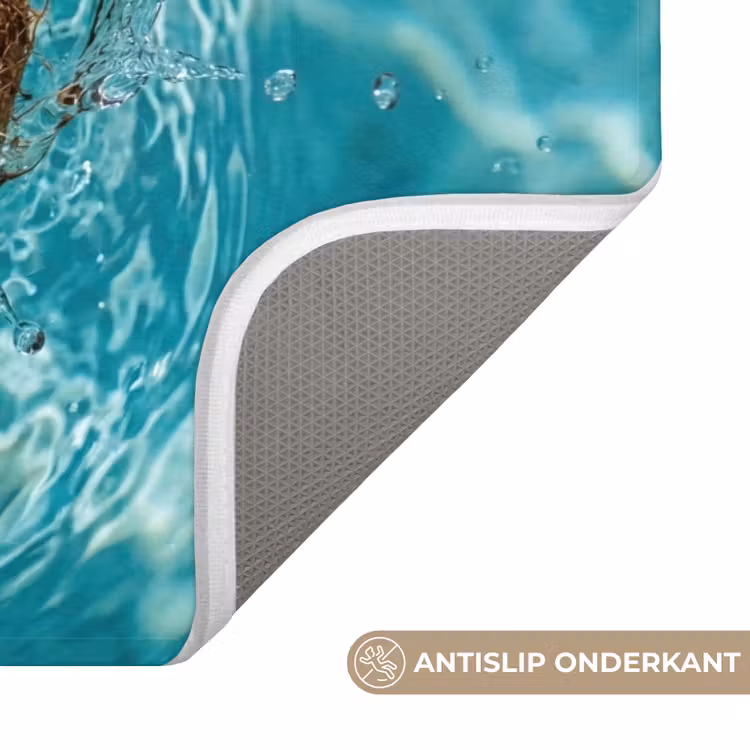 Kokosnoot - Water - Wit Badmat klein -USP_AntislipNL