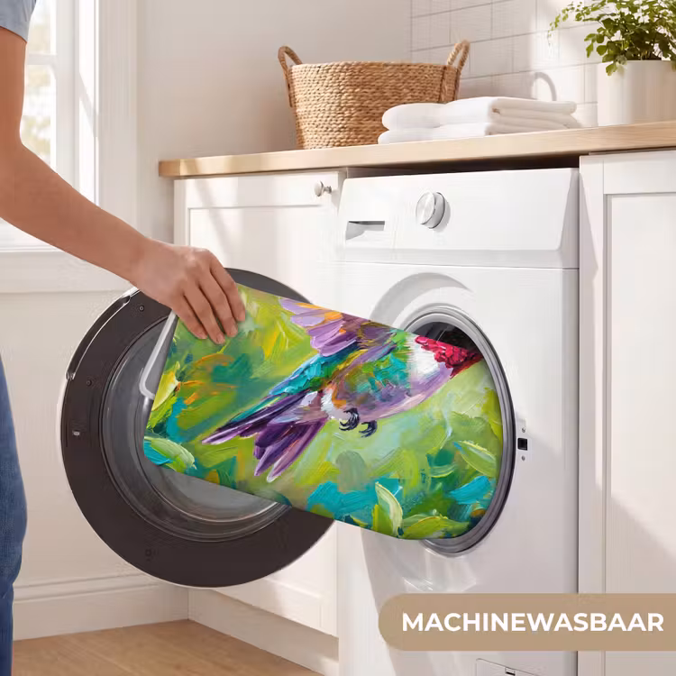 Kolibrie - Bloemen - Natuur - Kleurrijk Badmat klein -USP_WasbaarNL