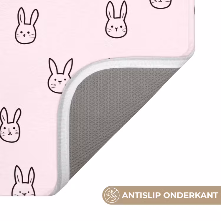 Konijnen - Minimalistisch - Roze Badmat klein 997 -USP_AntislipNL