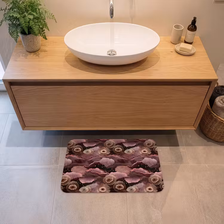 Koraal - Organisch - Roze Badmat klein 997 -sfeer1