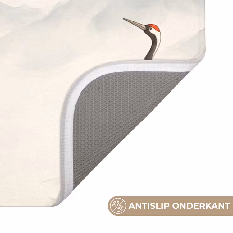 Kraanvogel - Azië - Klassiek Badmat klein -USP_AntislipNL
