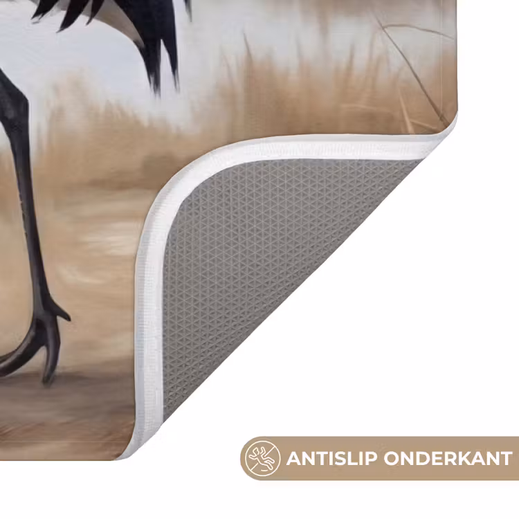 Kraanvogel - Natuur - Realistisch Badmat klein -USP_AntislipNL