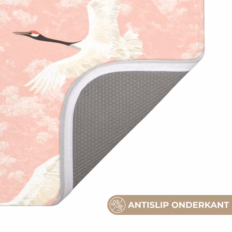 Kraanvogels - Bloesem - Roze Badmat klein 997 -USP_AntislipNL