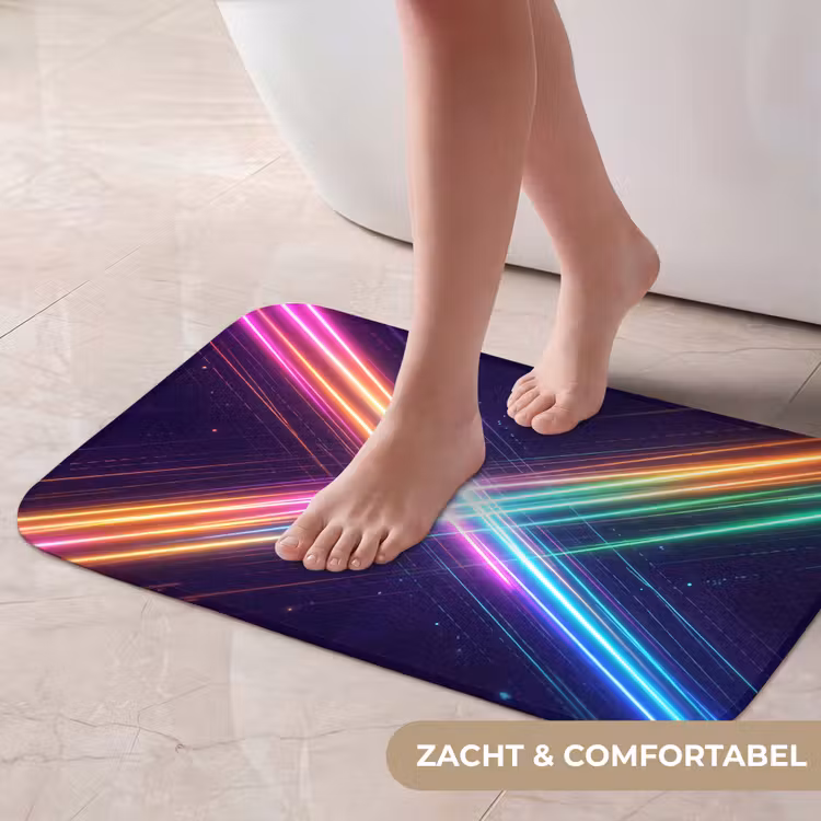 Kruisen - Lasterstralen - Neon Badmat klein -USP_ZachtNL
