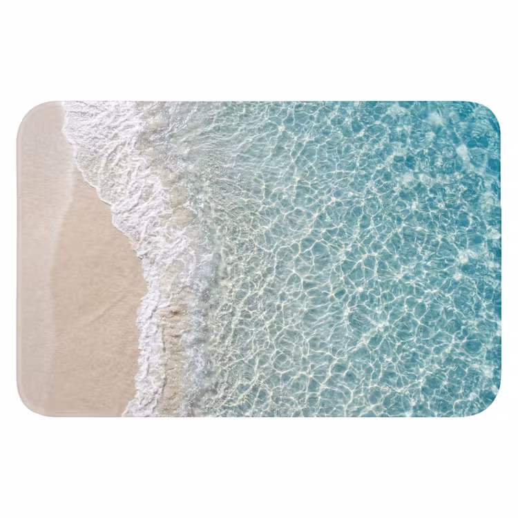 Kust - Zand - Blauw Badmat klein -3d