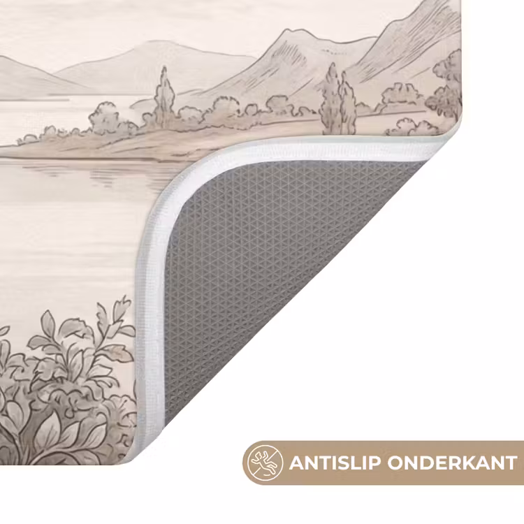 Landschap - Bergen - Meer - Natuur Badmat klein -USP_AntislipNL