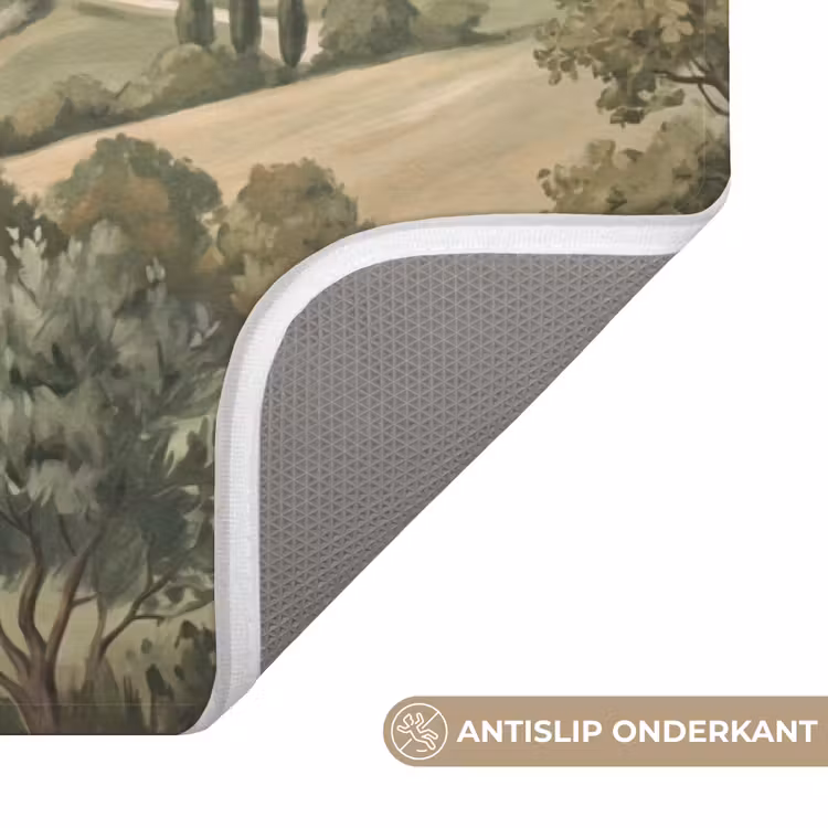 Landschap - Heuvels - Zandpad - Groen Badmat middel -USP_AntislipNL