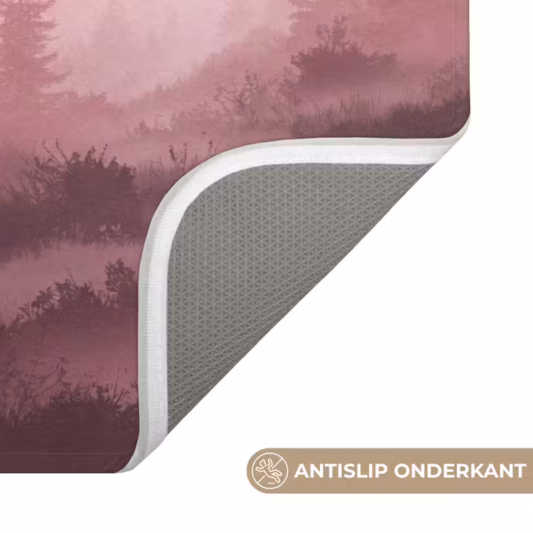 Landschap - Mistig - Roze Badmat klein -USP_AntislipNL
