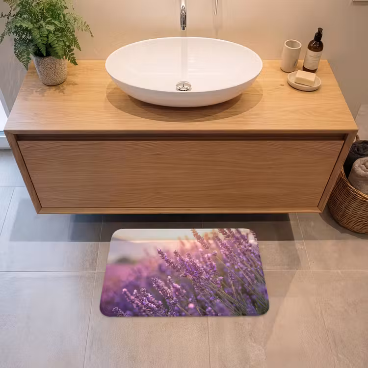 Lavendel - Paars - Zonlicht Badmat klein -sfeer1