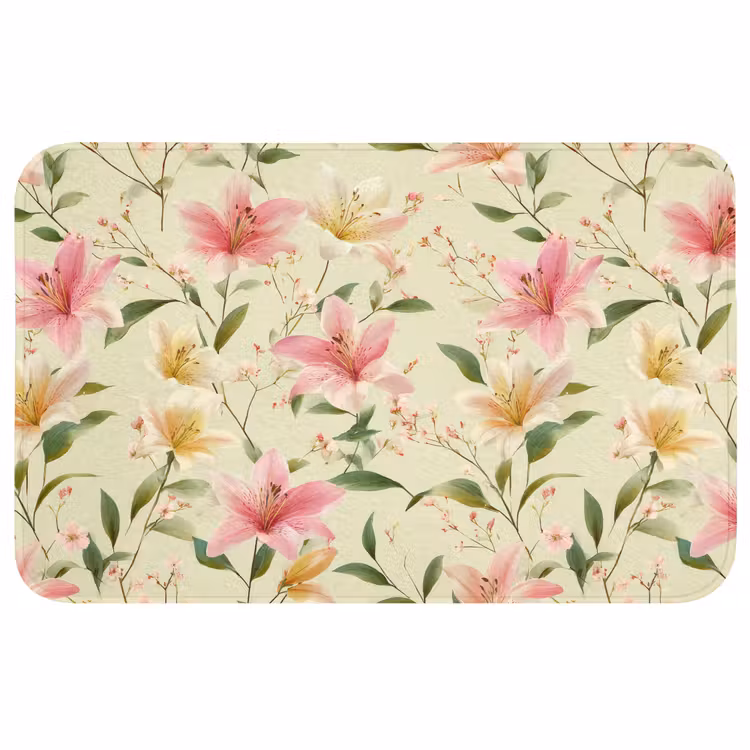 Lelies - Sereen - Kleurrijk Badmat klein 997 -3d