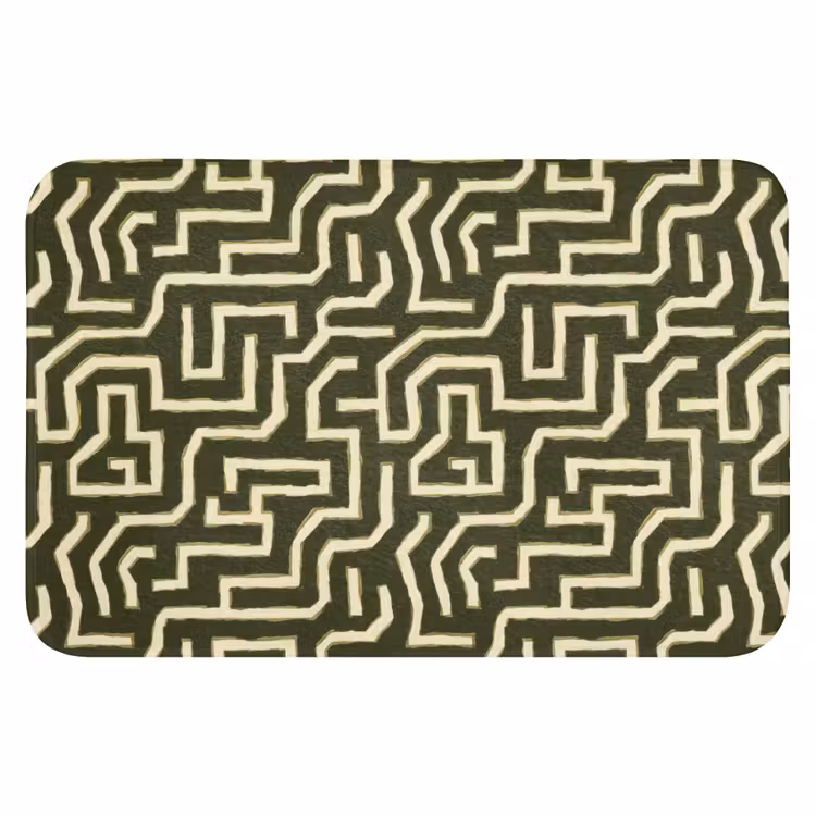 Lijnen - Abstract - Groen Badmat klein 997 -3d