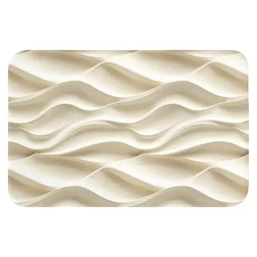 Lijnen - Golvend - Crème Badmat klein 997 -3d