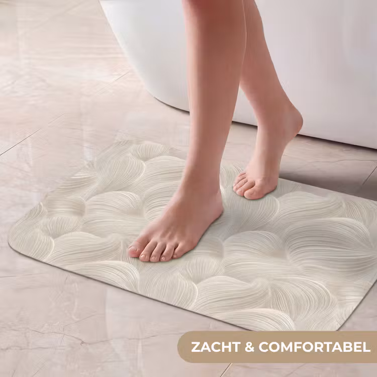 Lijnen - Waaier - Beige Badmat klein 997 -USP_ZachtNL