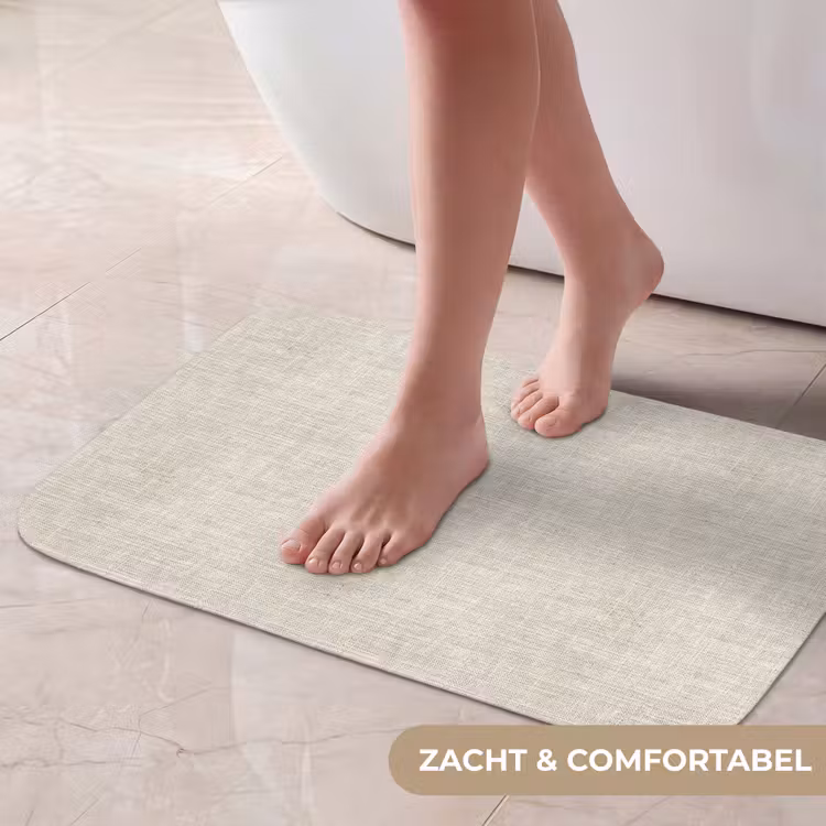 Linnen - Textuur - Beige Badmat klein 997 -USP_ZachtNL