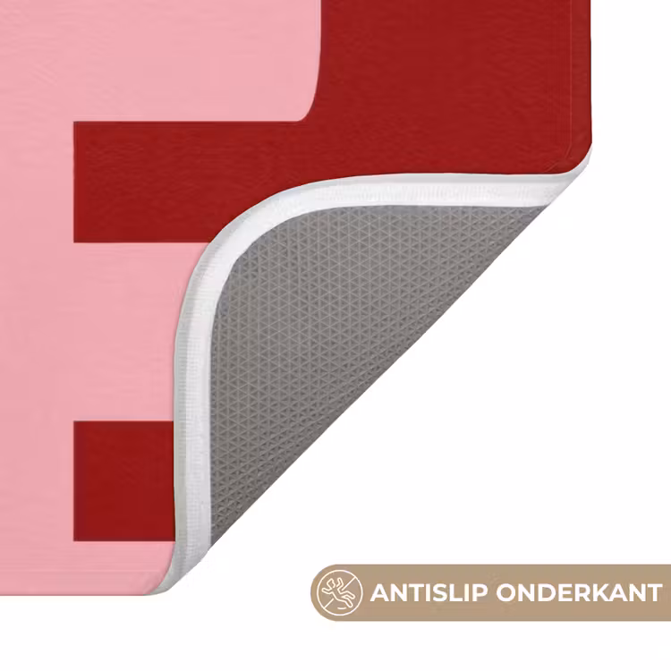 Love - Rood - Blokletters Badmat klein -USP_AntislipNL