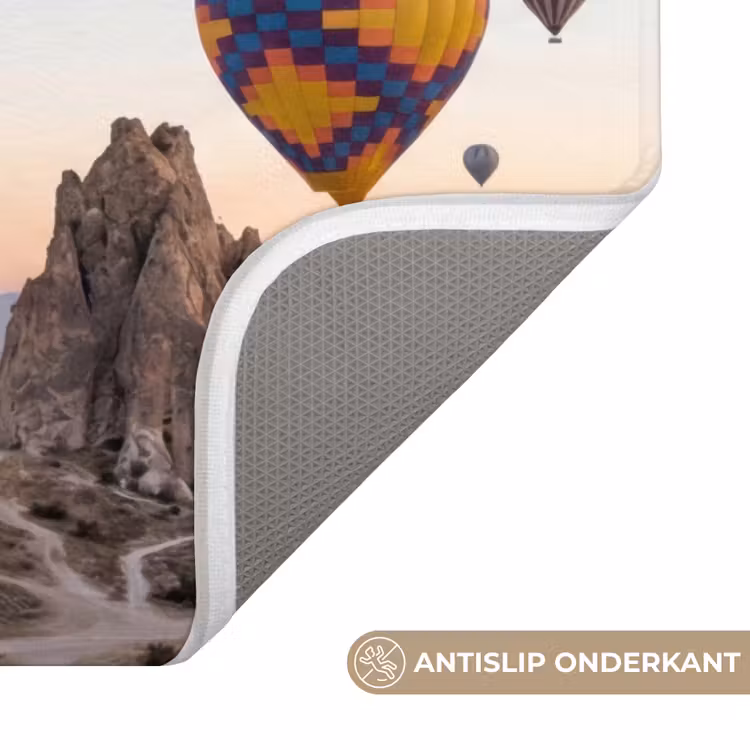 Luchtballonnen - Rotsen - Zonsopgang Badmat klein -USP_AntislipNL