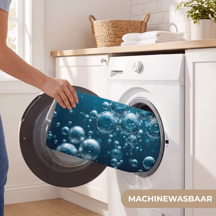 Luchtbellen - Dynamisch - Blauw Badmat klein -USP_WasbaarNL
