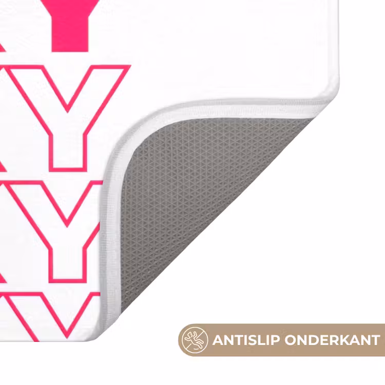 Lucky - Roze - Patroon Badmat klein -USP_AntislipNL
