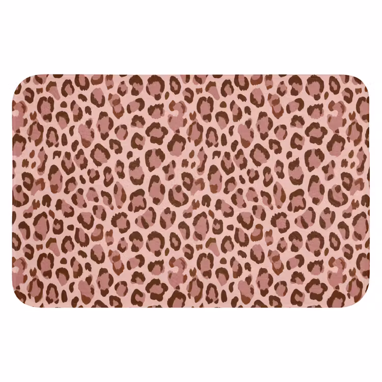 Luipaard - Patroon - Roze Badmat klein 997 -3d