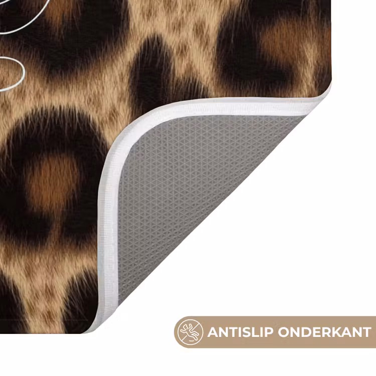 Luipaardprint - Bruin - Courage - Sierlijk Badmat klein -USP_AntislipNL