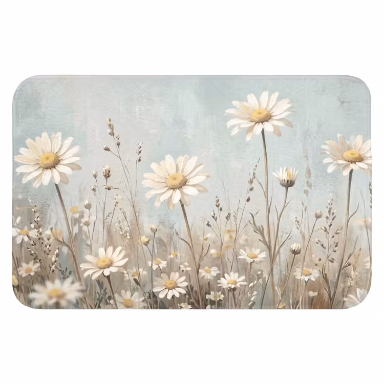 Madelief - Illustratie - Wit Badmat klein -3d