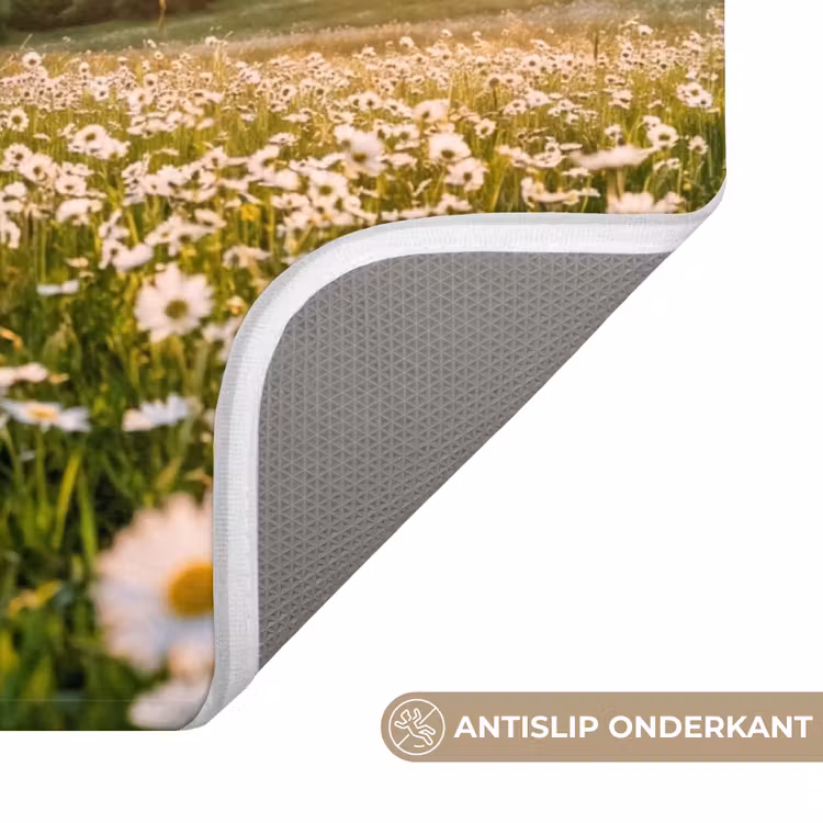 Madelief - Veld - Heuvels - Groen Badmat klein -USP_AntislipNL