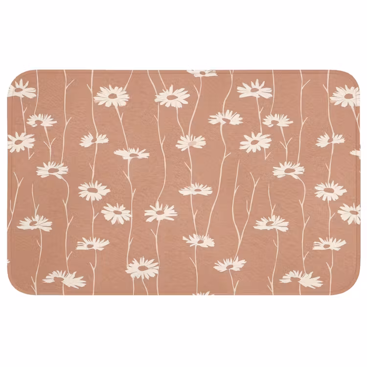 Madeliefjes - Subtiel - Terracotta Badmat klein 997 -3d