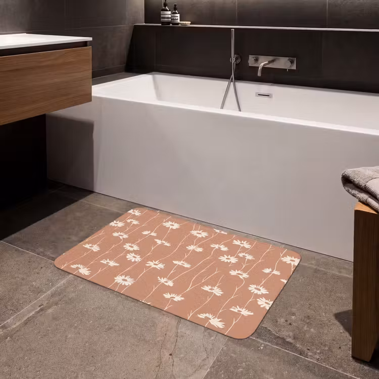 Madeliefjes - Subtiel - Terracotta Badmat klein 997 -sfeer3
