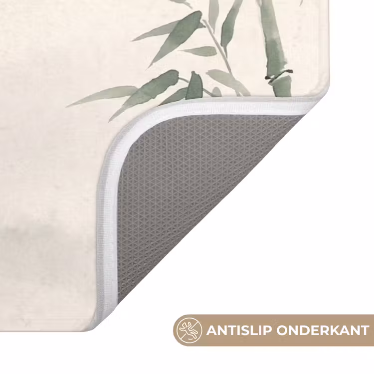 Minimalistisch - Bamboe - Groen Badmat klein -USP_AntislipNL
