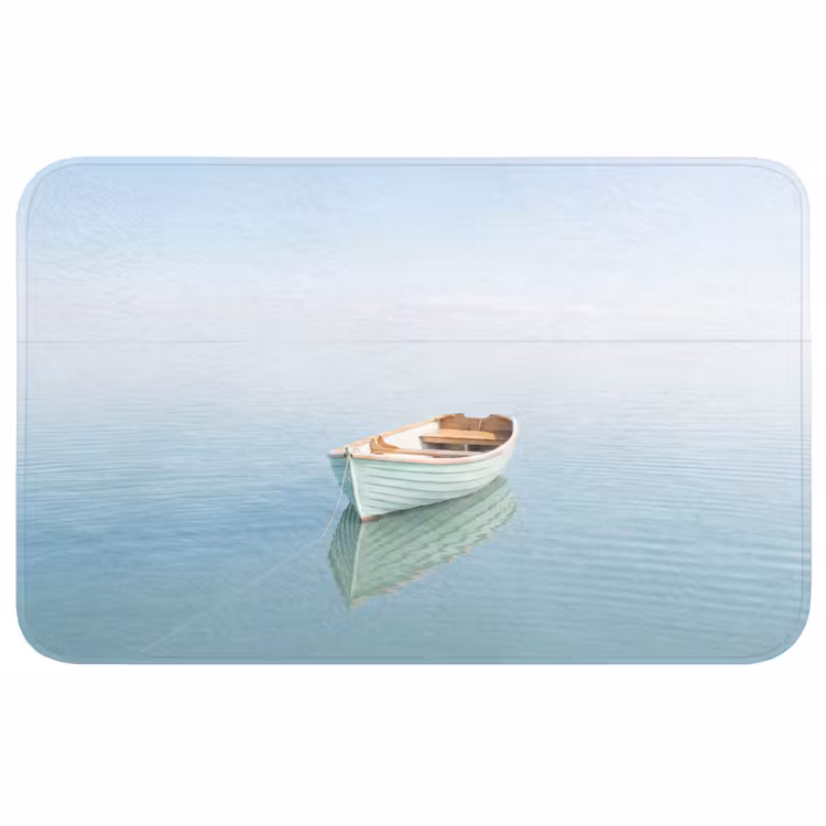Minimalistisch - Boot - Zee Badmat klein -3d