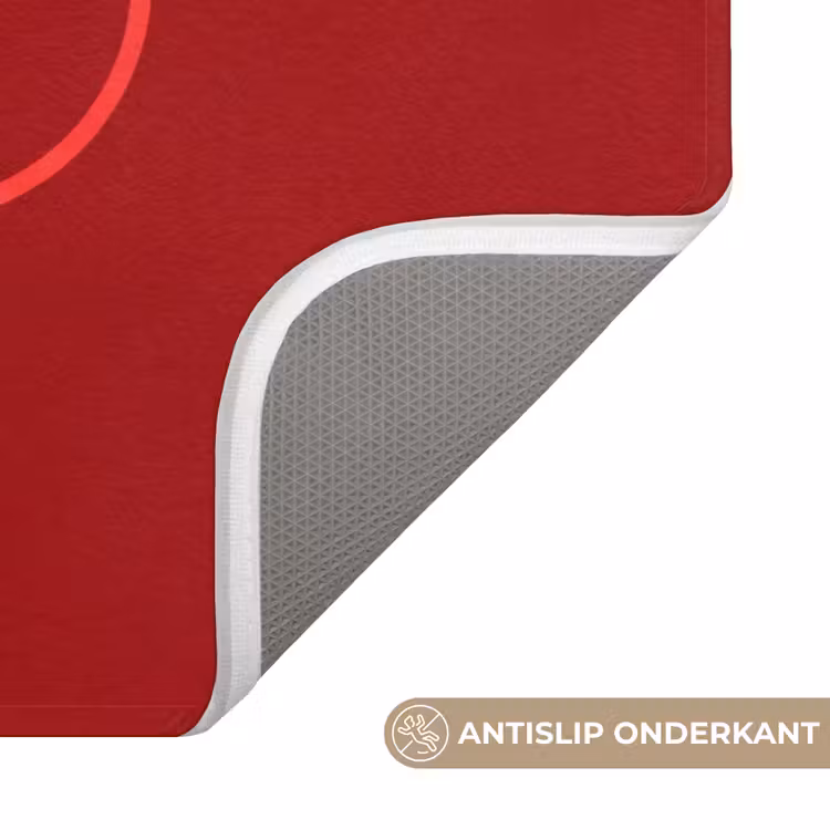 Minimalistisch - Lijnillustratie - Rood Badmat klein -USP_AntislipNL