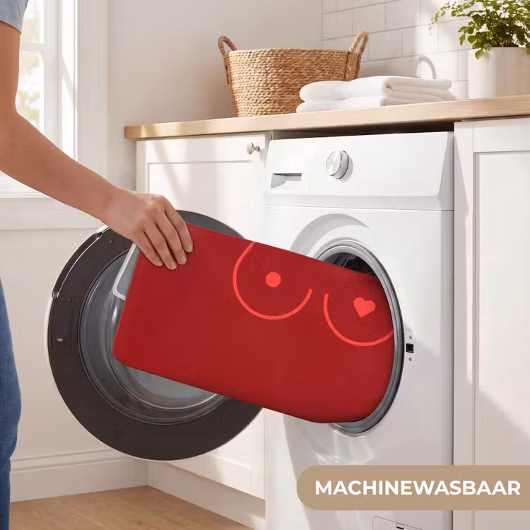 Minimalistisch - Lijnillustratie - Rood Badmat klein -USP_WasbaarNL