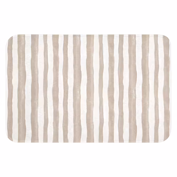 Minimalistisch - Strepen - Beige Badmat klein 997 -3d