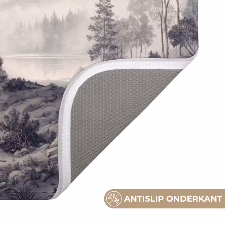 Mistig - Berglandschap - Illustratie Badmat klein -USP_AntislipNL