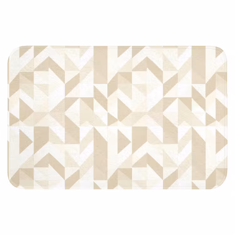 Modern - Abstract - Beige Badmat klein 997 -3d