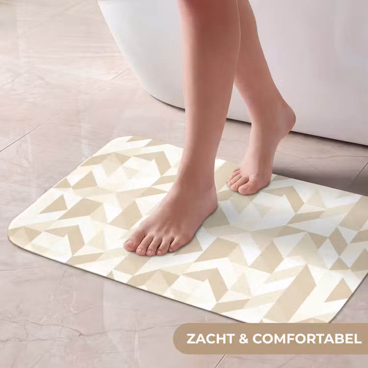 Modern - Abstract - Beige Badmat klein 997 -USP_ZachtNL