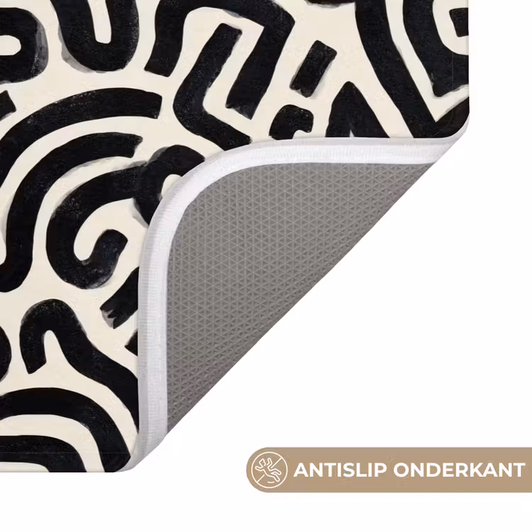 Modern - Abstract - Zwart Badmat klein 997 -USP_AntislipNL