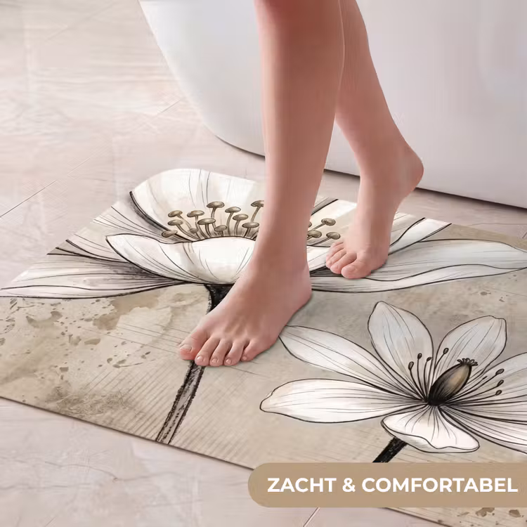 Modern - Design - Wit Badmat middel -USP_ZachtNL