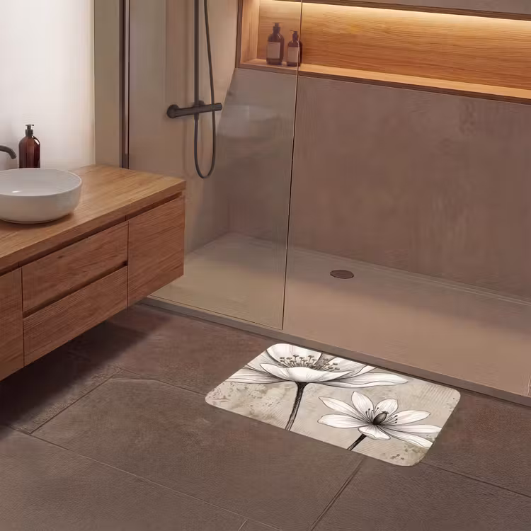 Modern - Design - Wit Badmat middel -sfeer2