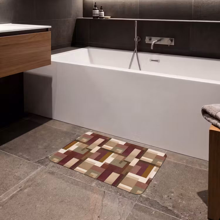 Modern - Geometrie - Kleurrijk Badmat klein 997 -sfeer3