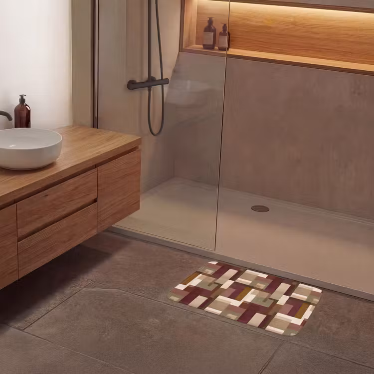 Modern - Geometrie - Kleurrijk Badmat klein 997 -sfeer2