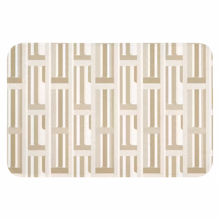 Modern - Geometrisch - Beige Badmat klein 997 -3d