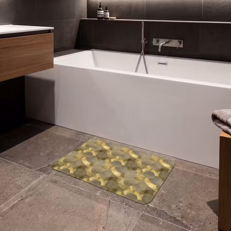 Modern - Geometrisch - Goud Badmat klein 997 -sfeer3