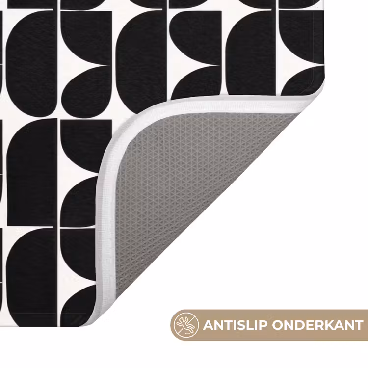 Modern - Geometrisch - Zwart Badmat klein 997 -USP_AntislipNL