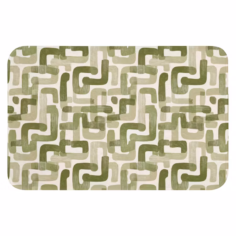 Modern - Grafisch - Groen Badmat klein 997 -3d