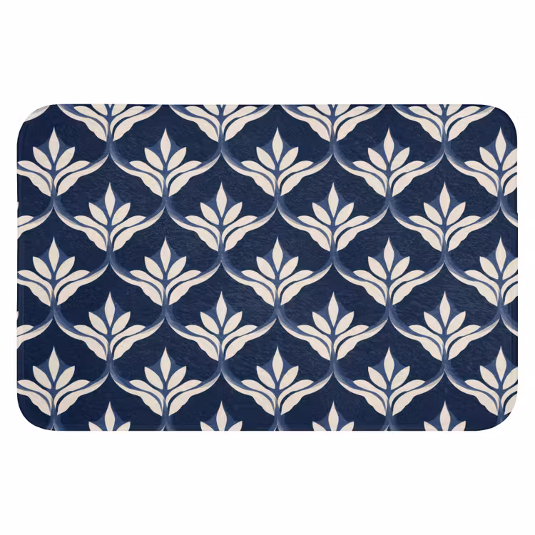 Modern - Ontwerp - Blauw Badmat klein 997 -3d